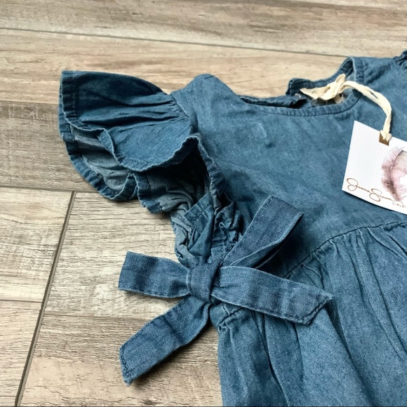 NWT Jessica Simpson Denim/Floral 2 Piece Outfit - Picture 2 of 7